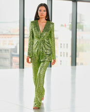 Badgley Mischka Sequin Gathered Jacket 1